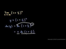 Calculus 6.08k - Limit of 1+1 over x to the x