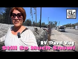 Traveling Snowy Mountain Pass In My RV - Over Donner Pass To Lake Tahoe | RV Living Full Time