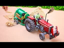 top most creative science projects | mini tractor is threshing wheat by thresher machine | video 9