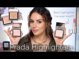 PRADA HIGHLIGHTERS + LIP STICK OIL:  The Best Highlighter I've Ever Tried?! || Tania B Wells