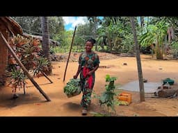Cooking African Village food/Giriama bone chuck Beef stew with Cabbage