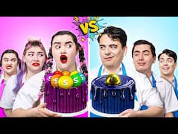BOYS VS GIRLS COOKING CHALLENGE | FUNNY KITCHEN WAR IN 24 HOURS BY SWEEDEE