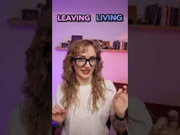 Diferencia entre 'leaving' y 'living' #ingles #learning