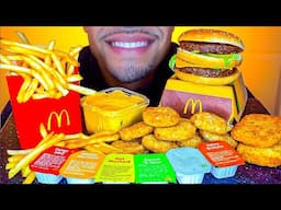ASMR MCDONALD'S CHICKEN NUGGETS BIG MAC HASH BROWNS WITH CHEESE EATING SOUNDS JERRY MUKBANG 먹방