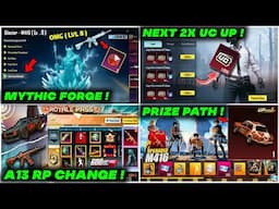 😱 M4 Glacier LVL 8 UNLOCKED! | BGMI Next Mythic Forge | Next UC Up Event | Next Prize Path | A13 RP