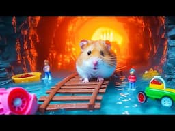 🛑 Survival Hamster Escape from the Volcano Lava Maze in Real Life  Hamster Maze
