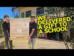 We delivered a gift to a school in Atok