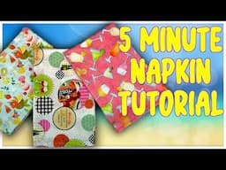 Summer Napkins | 5 Minute Napkin Tutorial | The Sewing Room Channel