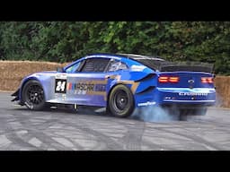 Jenson Button Destroys The Tires Of His NASCAR Garage 56 Chevrolet Camaro ZL1 Le Mans