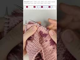 How to Knit Colorwork Continental Style - Round 9 of Heart Cowl #knit #knittingpattern #ravelry