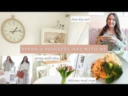 Simple Living Vlog | date day, spring outfits, high protein meals, finding balance in motherhood