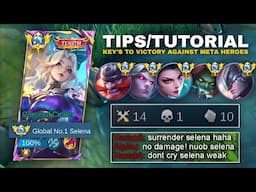 MASTERING SELENA 5 TIPS TO DOMINATE THE GAME (1v5) | SELENA AGGRESSIVE GAMEPLAY & BUILD 2025 - MLBB