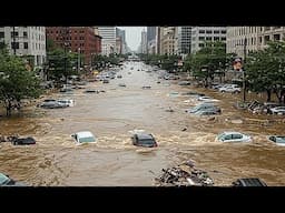 Oklahoma is sinking today!! Flooding in Lawton, hundreds of cars sank, roads become rivers