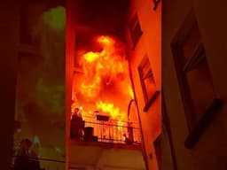 Incendie à l’arrière de l’immeuble avec les Pompiers 🔥