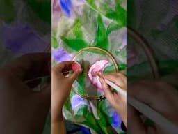 #diy #diyart #art #flowerpainting #flowermaking #painting #handpaintedfabric #handpainting