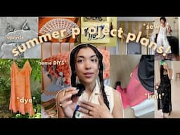 my summer project plans! (summer home DIYs, knitting, crocheting, sewing, & crafting inspo)