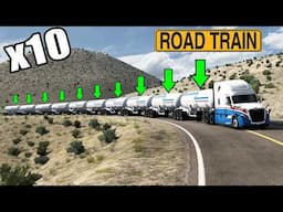 Así es CONDUCIR El Camión MAS GRANDE (10 Trailer) de GAS American Truck Simulator