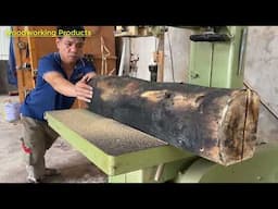 Recycling A Burnt Tree Stump Into A Rather Unusual Octagonal Table