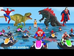 Siêu nhân nhện🔴Spider Man sword attack Spider-man rescue Superhero vs Superman vs Hulk vs Godzilla