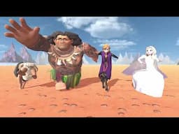 WHO wins DANCE Battle | Moana Vs Maui Vs Anna Vs Elsa
