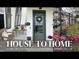HOUSE TO HOME VLOG | spring home decor updates| porch decor  | flowerbed makeover | new car | 2025