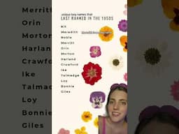 Unique baby names that used to rank in the top 1000 but fell out