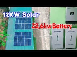 12KW Solar Panel, 28,6KW Battery, 6000W Inverter For My DIY Workshop