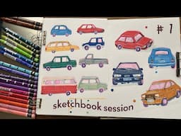 Sketchbook session ★ drawing CARS with simple shapes