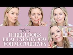 Three looks, Lilac eyeshadow for mature eyes
