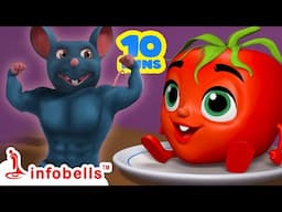 अहा टमाटर बड़े मज़ेदार - Aha Tamatar Bade Mazedaar | Hindi Rhymes & Songs | Infobells #hindirhymes