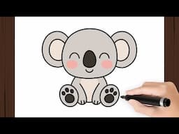How To Draw a KOALA KAWAII I Easy