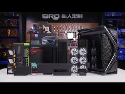 「BRO」4K Water Cooled PC Build ROG Hyperion GR701 Crushed Carbon With 9950X3D 华硕创世神 黑色碳纤维碎碳 #pcbuild