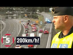 Trafikpoliserna i biljakt i över 200km/h! | Trafikpoliserna | Kanal 5