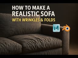 How to Make a Realistic Sofa with Wrinkles & Folds | Maya & Blender Fabric Detailing Tutorial Part 1