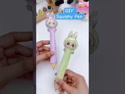Let’s make the Viral Labubu Doll Squishy Pen from Paper  #labubu #diy #craft #shorts #art #squishy