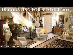 Decorating Our Living Room for Summer 2025 - Blue and White