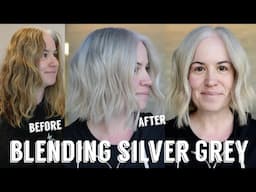 Hair Transformations with Lauryn: Blending Silver Grey Color Correction Ep. 244