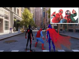 SPIDERMAN ACROSS INTO MARVEL AND SONY PLAYING SPIDERMAN 2 (FUNNY FREE ROAM GAMEPLAY)