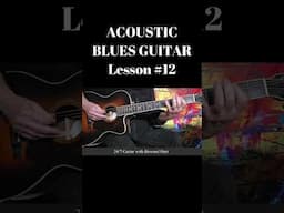 ACOUSTIC BLUES GUITAR LESSON NO. 12 #shortsfeed #shortsvideo #bluesguitar #bluesguitarlesson