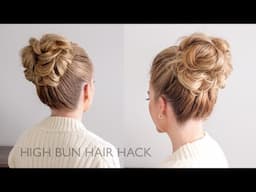 HIGH BUN HAIR BACK | Easy Hairstyles for Medium Long Hair