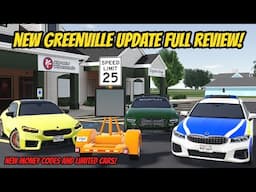 *NEW* Greenville UPDATE FULL REVIEW *LIMITED CARS, MONEY CODES, AND MORE* Roblox