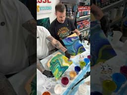 Painting with my love. Similar colors, layering different. Same technique #art #painting #fluidart