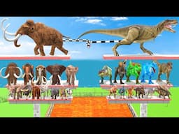 Prehistoric Mammoths Vs Dinosaurs Battle in Tug of War All Units - Animal Revolt Battle Simulator