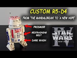 "CUSTOM" R5-D4 (Star Wars Black Series) Prism tape and a dark wash - easy to do!