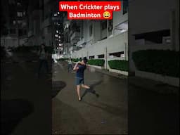 When Crickter plays Badminton 😂 #cricketwithsachinbora #shorts #cricketmems