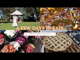 🍂 FALL VLOG | Thrifting, Baking, Collecting Fall Leaves, Bonfire + Pizza, Errands and Cosy Moments!
