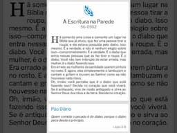 Pão Diário: A Escritura na Parede - WMB