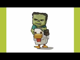 How to draw a CHICKEN JOCKEY / drawing Minecraft meme zombie riding a chicken step by step