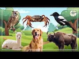 Love The Life Of Cute Animals Around Us:Squirrel, Horse, Deer, Turkey, Giraffe, Cow,...