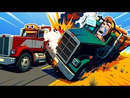 We Took MASSIVE Trucks Down a DANGEROUS Road! (BeamNG Drive)